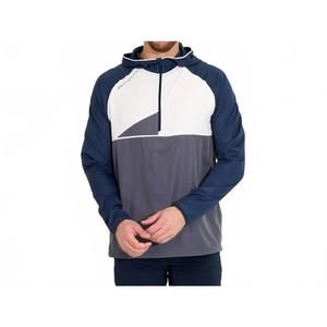 NEW ABACUS SPORTSWEAR US lanark stretch windhoodie jacket in navy/grey